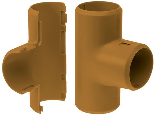 Тройник разборный ПВХ Промрукав Д=32 IP40 бук фото Тройник разборный ПВХ Промрукав Д=32 IP40 бук картинка